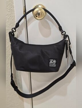 Coach Coachtopia Black Nylon Shoulder Bag